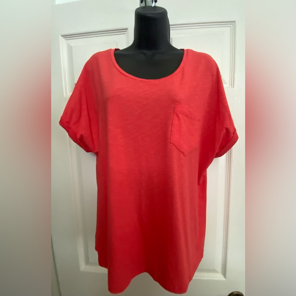 Max Studio Orange Short Sleeve T-Shirt